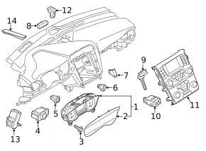 Кнопка аварийной сигнализации Ford Fusion mk5 13-20