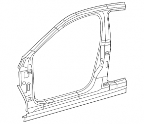 Bara metalică a caroseriei cu stâlpul frontal stânga VW Jetta 11-18 SUA