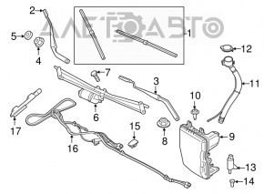 Rezervor de apă pentru spălătorul de parbriz BMW X2 F39 18-23 fără spălătoare de faruri