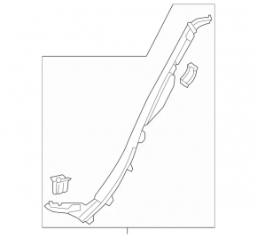 Ornament montan spate stânga inferior pentru Mercedes Clasa C W205 15-21, negru, sub airbag