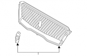Решетка радиатора grill Lincoln MKC 19-19 хром