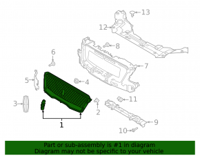 Решетка радиатора grill Lincoln MKC 19-19 хром