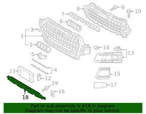 Нижняя решетка переднего бампера Audi Q7 16-19