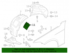 Лючок переднего подкрылка левый BMW 4 F32/33/36 14-20