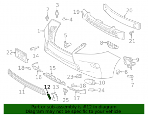 Хром заглушка переднего бампера правая Lexus RX350 RX450h 13-15 рест
