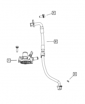 Корпус термостата Fiat 500L 14-19 1.4T