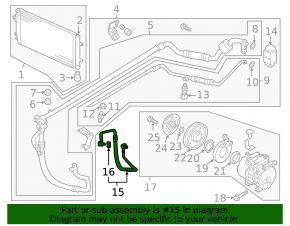 Трубка кондиционера компрессор-печка Hyundai Veloster 12-17