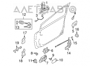 Замок двери передней левой Mazda CX-7 06-12