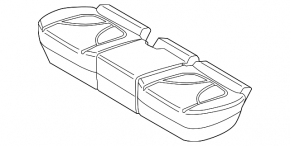 Подушка заднего ряда сидений Lincoln MKX 16-18 кожа бежевая, перфорация, под чистку
