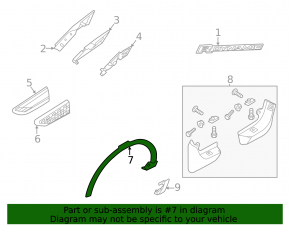 Ornamente aripă dreapta față pentru Land Rover Discovery Sport 20-23