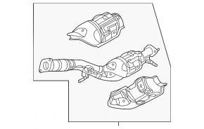 Tubul de admisie cu catalizator pentru Nissan Rogue 21-22 2.5