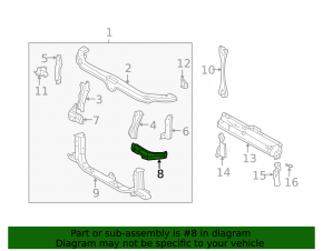 Планка телевизора ресничка левая Lexus RX300 98-03 под фарой