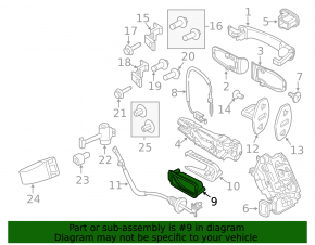 Ручка двери внутренняя передняя правая VW Jetta 11-18 USA