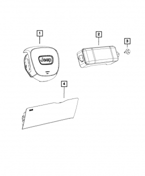 Airbag genunchi șofer stânga Jeep Grand Cherokee WK2 14-22 negru