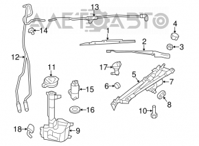 Поводок дворника правый Chrysler 200 11-14