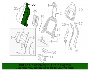 Пассажирское сидение Audi A5 F5 20-25 с airbag, электрическое, подогрев, кожа черная