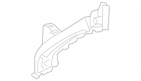 Suport exterior pentru șorț aripă stângă Mercedes W166 ML/GLE 12-19