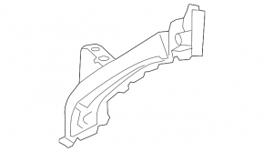 Suport exterior pentru șorț aripă stângă Mercedes W166 ML/GLE 12-19