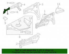 Suport exterior pentru șorț aripă stângă Mercedes W166 ML/GLE 12-19