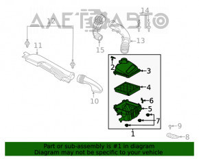 Корпус воздушного фильтра Ford Escape MK4 20-22 1.5T, 2.0T