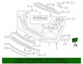 Conductă de aer bară față stânga Audi A7 19-25 S-line