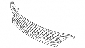 Решетка радиатора grill нижняя Toyota Corolla 23-26 Hybrid, XLE, LE