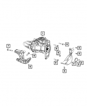 Кронштейн раздатки Jeep Compass 17-22 2.4 9ст-акпп