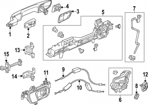 Замок двери задней левой Honda CRV 23-26