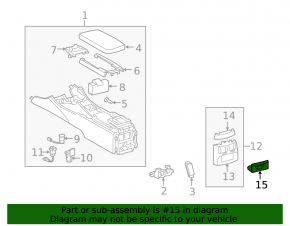 Пепельница консоли задняя Lexus IS250 IS300 IS350 06-13