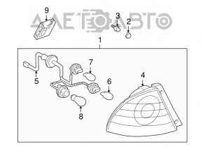 Фонарь внутренний крышка багажника правый Lexus IS200 IS300 99-05