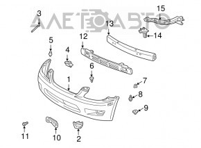 Кронштейн переднего бампера правый Lexus IS200 IS300 99-05