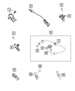 Senzorul de presiune absolută MAP pentru Fiat 500L 14- 1.4T