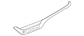 Ornamente inferioare centrale ale panoului frontal Nissan Murano 25-26, gri închis