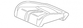 Обшивка подушки водительского сиденья Honda Civic XI FE/FL 22-24 Sport подогрев, комбинированная черная с серым