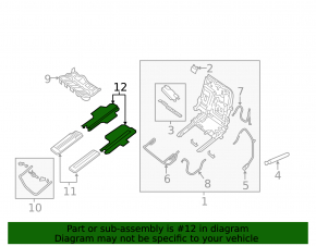 Capacul scaunelor din al doilea rând stânga Infiniti JX35 QX60 13- spate dreapta, negru