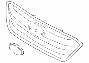 Grilă radiator Subaru Outback 20-22 argintie