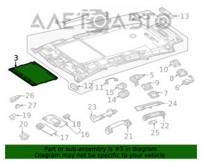 Шторка люка Mercedes W167 GLE 350 450 20-26 бежевое