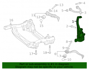 Цапфа передняя правая Mercedes W213 E 17-23 AWD