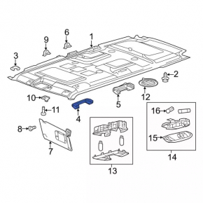 Ручка потолка правая передняя Ford Flex 09-19 беж