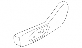 Ornamente pentru comenzi scaun pasager Ford Fusion mk5 17-20, gri, necesită curățare, zgârieturi