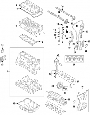 Головка блока цилиндров в сборе Hyundai Sonata 11-14 2.4 G4KJ