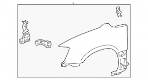 Крыло переднее правое Lexus RX300 98-03