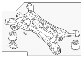 Подрамник задний Kia Sportage 23-26 2.5, HEV FWD