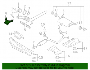 Кронштейн катализатора Audi Q3 83A 19-25 2.0T