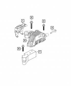 Подушка двигателя левая Jeep Cherokee KL 14-23 2.4 AWD, потрескан пыльник
