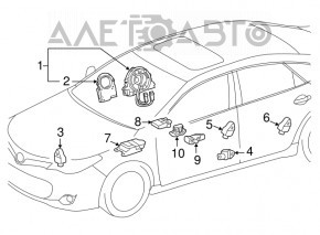 Шлейф руля Toyota Avalon 13-18 без датчика угла поворота