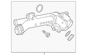 Корпус термостата в сборе Mercedes C-class W205 300 15-18