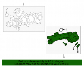 Корпус термостата в сборе Mercedes C-class W205 300 15-18