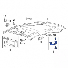 Ручка потолка передняя правая Ford Escape MK4 23-26 серая