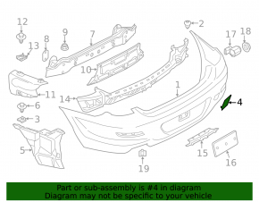 Заглушка буксировочного крюка заднего бампера BMW 6 F06 F12 12-18